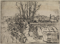 TvB G 0108
<br/>
Hollands landschap met knotwilg en boerderijen
<br/>
<em>Derkzen van Angeren, Antoon (1878 - 1961)</em>